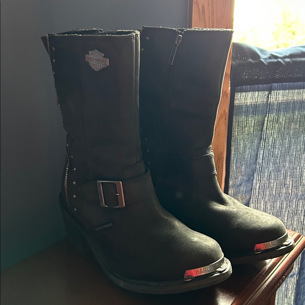 Harley-Davidson Women's Studded Black Moto Boots - Picture 8 of 8